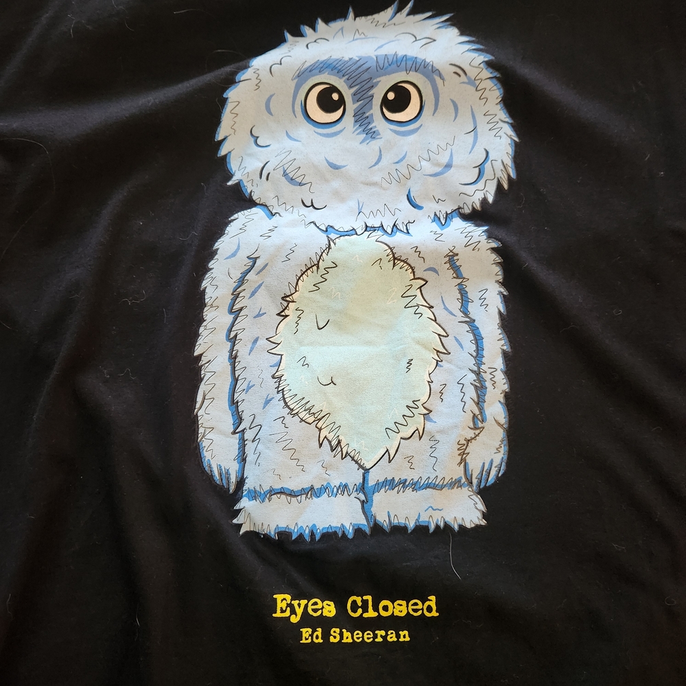 Ed Sheeran Eyes Closed T-shirt Purchase From The Ed Sheeran Shop Size XXL
